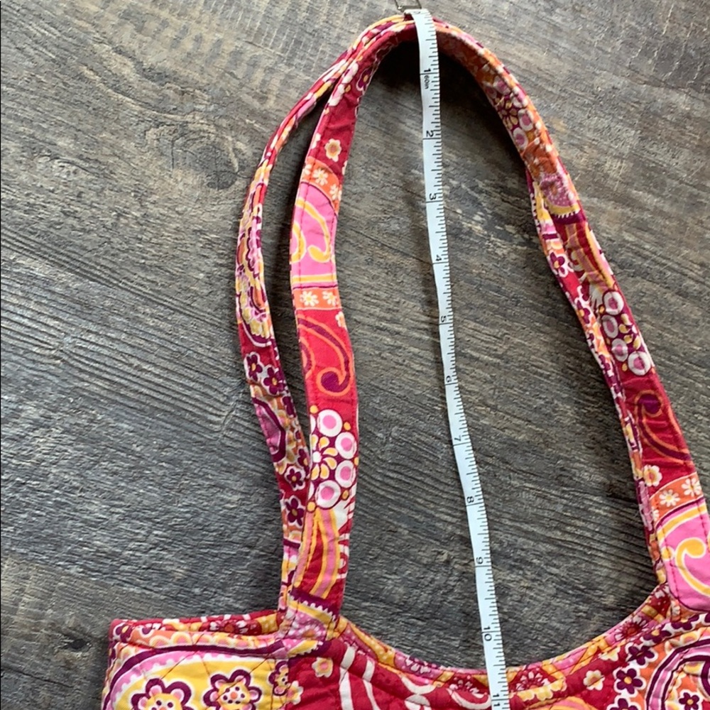Vera Bradley large shoulder bag purse red paisley - Picture 7 of 8